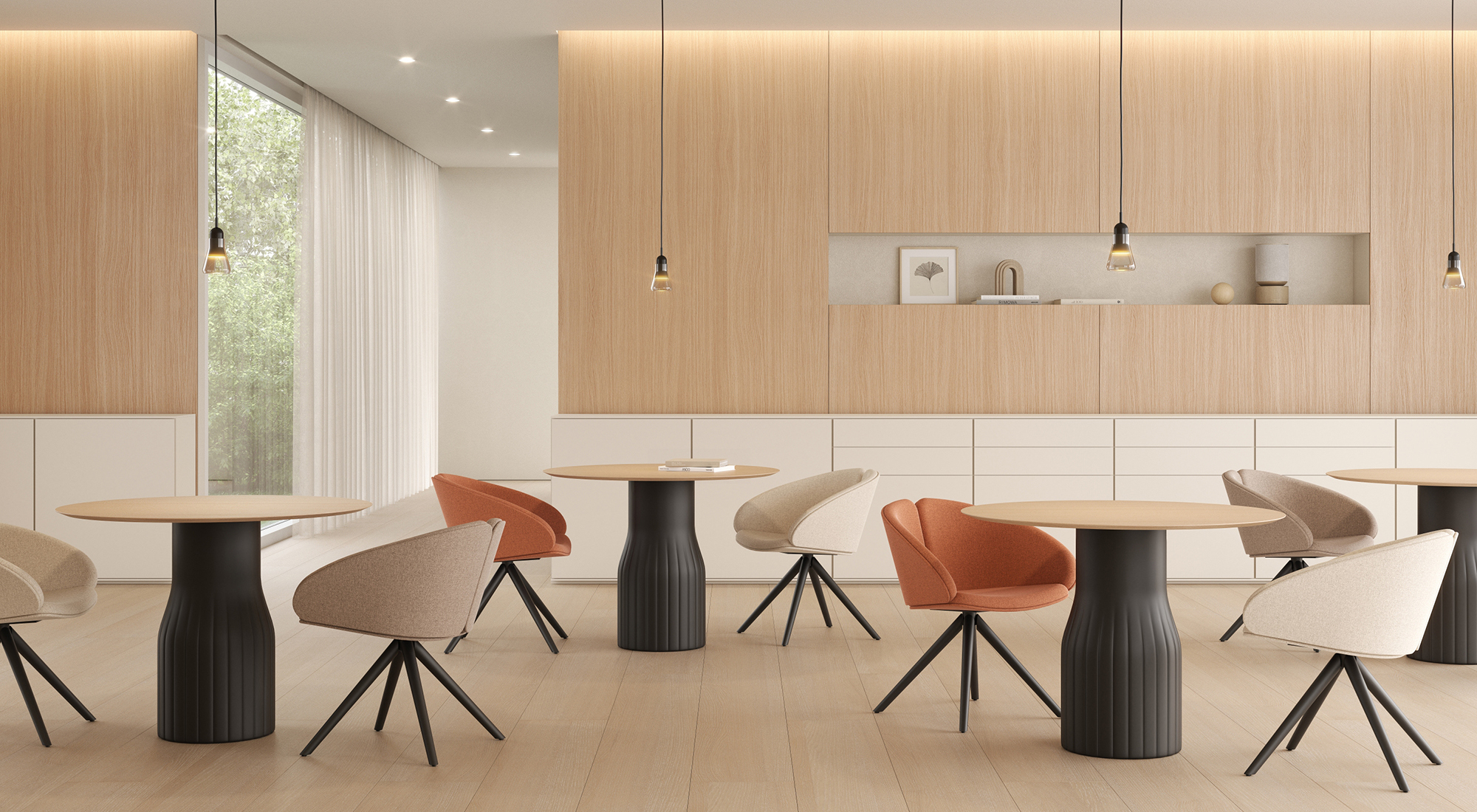 New Design chairs and tables for informal meetings